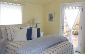 The bedroom in Cottage 3 at the Hope and Glory Inn